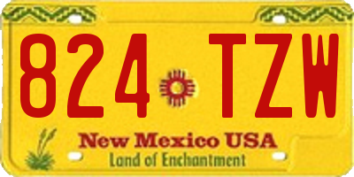 NM license plate 824TZW