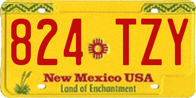 NM license plate 824TZY