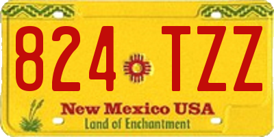 NM license plate 824TZZ