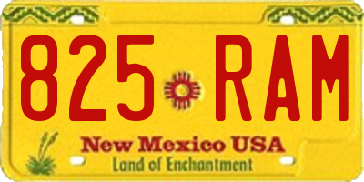 NM license plate 825RAM