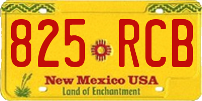 NM license plate 825RCB