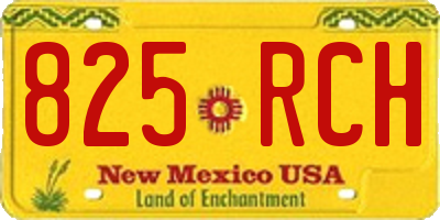 NM license plate 825RCH