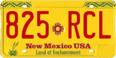NM license plate 825RCL