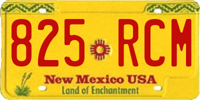 NM license plate 825RCM