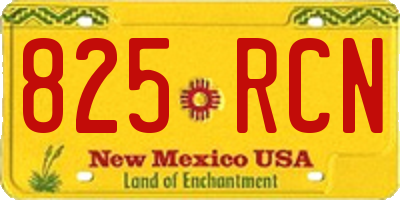NM license plate 825RCN