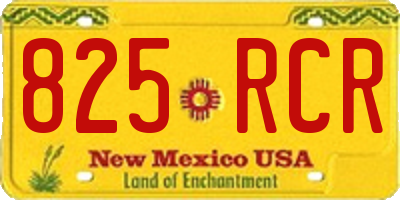 NM license plate 825RCR