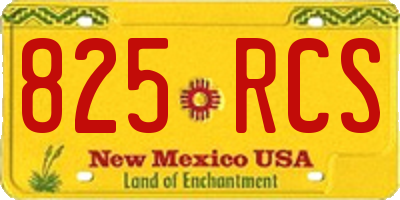 NM license plate 825RCS