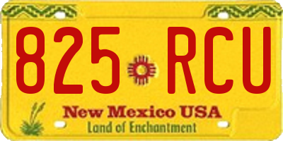 NM license plate 825RCU