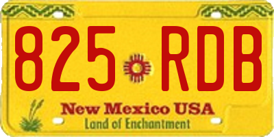 NM license plate 825RDB