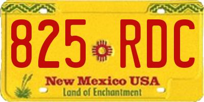 NM license plate 825RDC