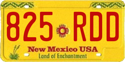NM license plate 825RDD