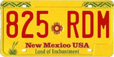 NM license plate 825RDM