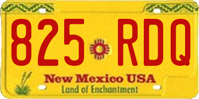 NM license plate 825RDQ