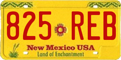 NM license plate 825REB