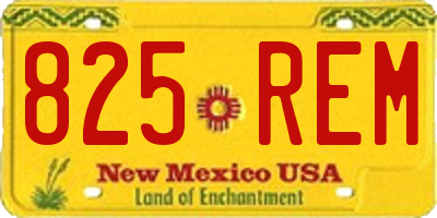 NM license plate 825REM