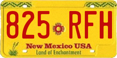 NM license plate 825RFH