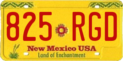 NM license plate 825RGD