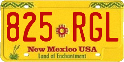NM license plate 825RGL