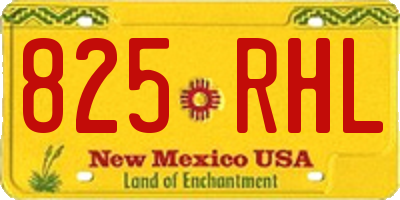 NM license plate 825RHL