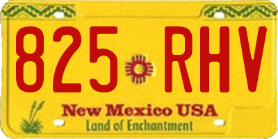 NM license plate 825RHV