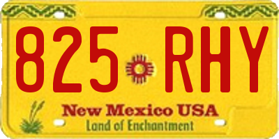 NM license plate 825RHY