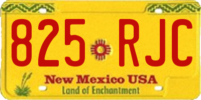 NM license plate 825RJC