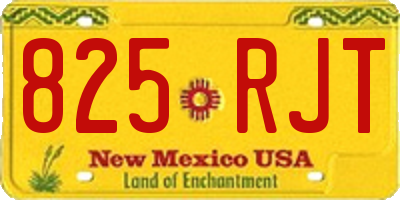 NM license plate 825RJT