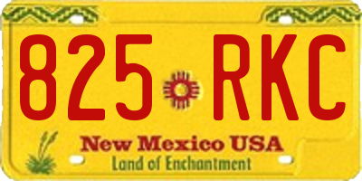 NM license plate 825RKC
