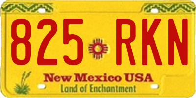 NM license plate 825RKN