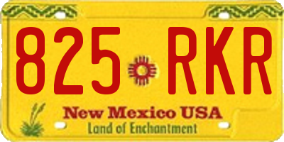 NM license plate 825RKR