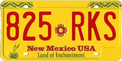 NM license plate 825RKS