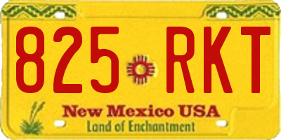 NM license plate 825RKT