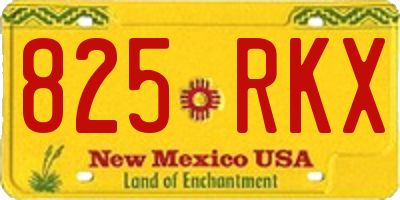 NM license plate 825RKX