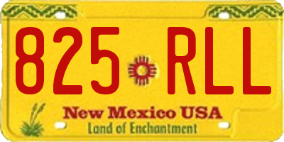 NM license plate 825RLL