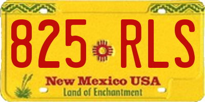 NM license plate 825RLS