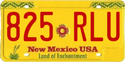 NM license plate 825RLU