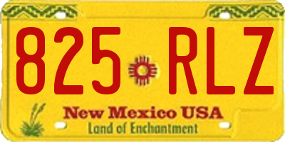 NM license plate 825RLZ