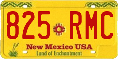 NM license plate 825RMC