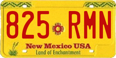NM license plate 825RMN