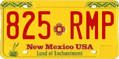 NM license plate 825RMP