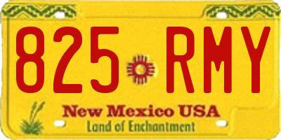 NM license plate 825RMY