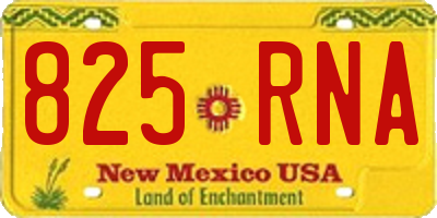NM license plate 825RNA