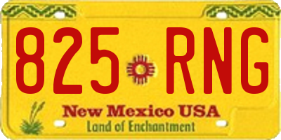 NM license plate 825RNG