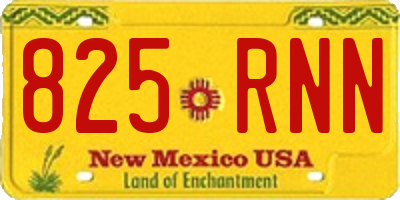 NM license plate 825RNN