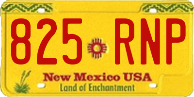 NM license plate 825RNP