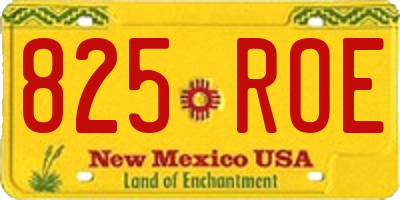 NM license plate 825ROE