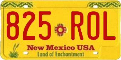 NM license plate 825ROL