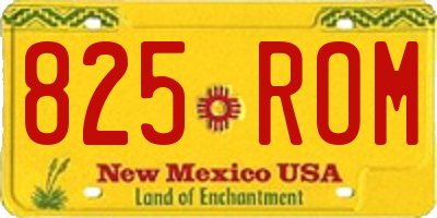 NM license plate 825ROM