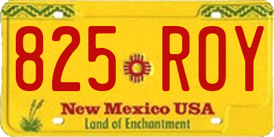 NM license plate 825ROY