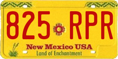 NM license plate 825RPR